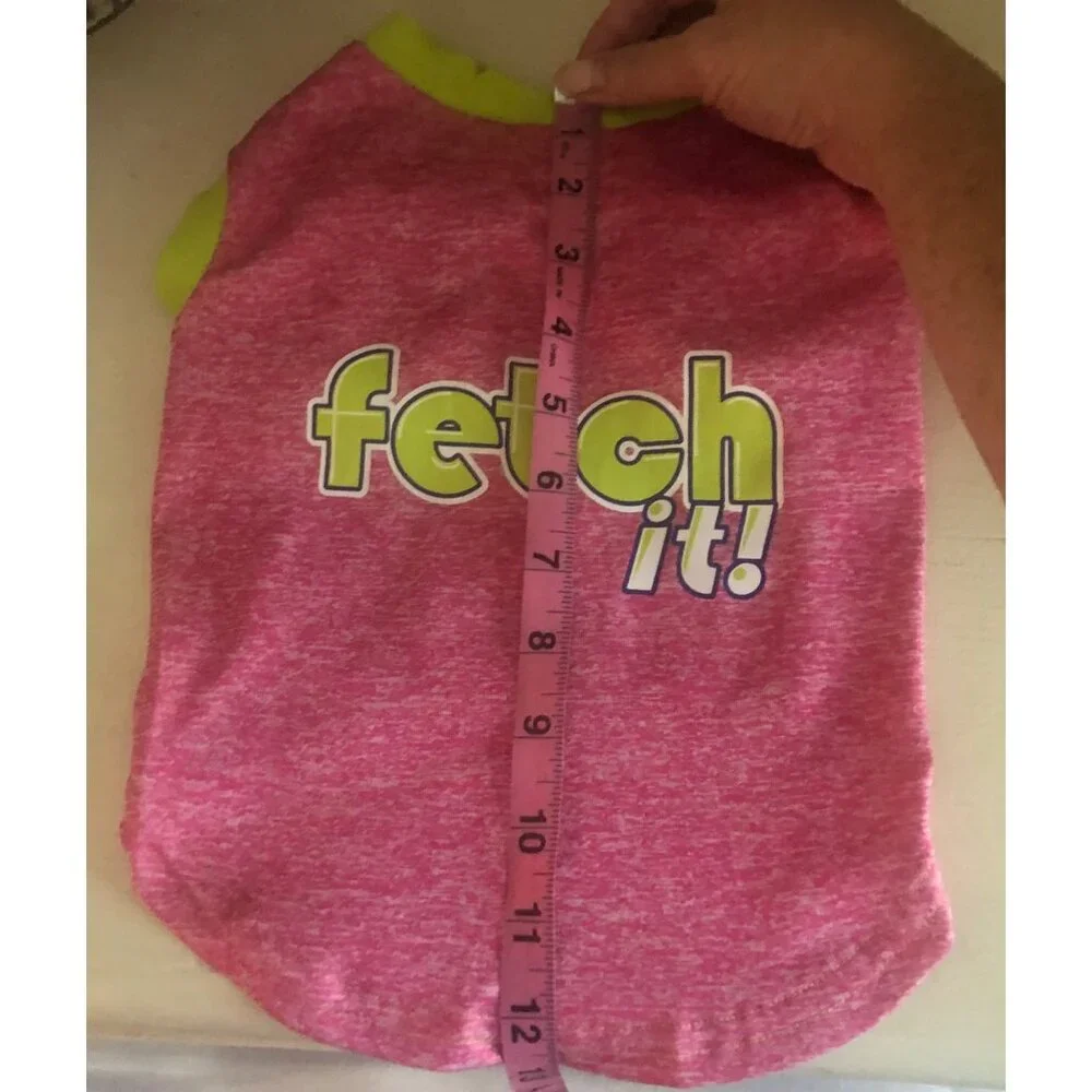 Pet Dog Apparel T-Shirt Tank Fetch It Size Medium
